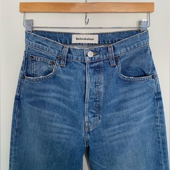 Reformation Cynthia High Rise Relaxed Denim Jeans 26 - Picture 4 of 8